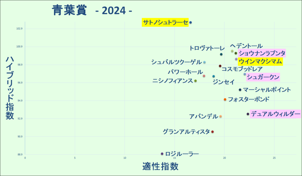 2024　青葉賞　マトリクス　結果